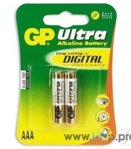 Батарея GP Ultra Alkaline 24AU LR03 AAA (2шт)