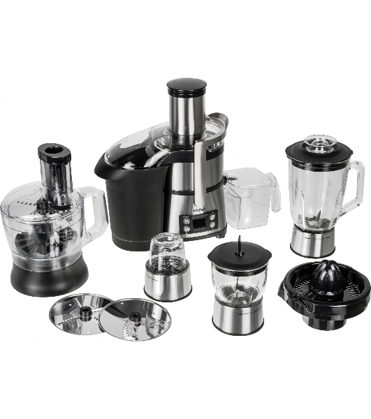 Кухонный комбайн Kitfort KT-1395 800Вт серебристый/черный