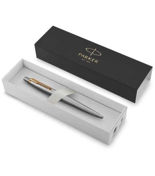 Ручка шариковая Parker Jotter Core K691 (CW1953182) Stainless Steel GT, M, синие чернила, подарочная коробка