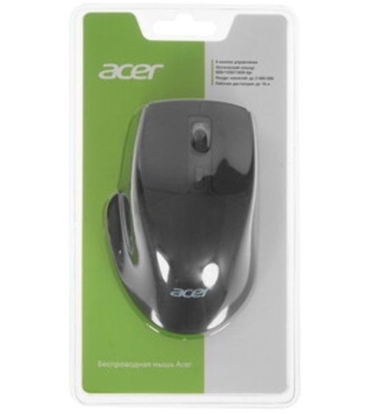 Мышь беспроводная Acer OMR150 черный, 1600 dpi, радиоканал, USB, кнопки - 6