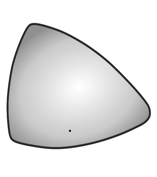 Зеркало Bau Triangle Loft 90х70, с LED фоновой подсветкой, бесконтактным сенсором, черной окантовкой