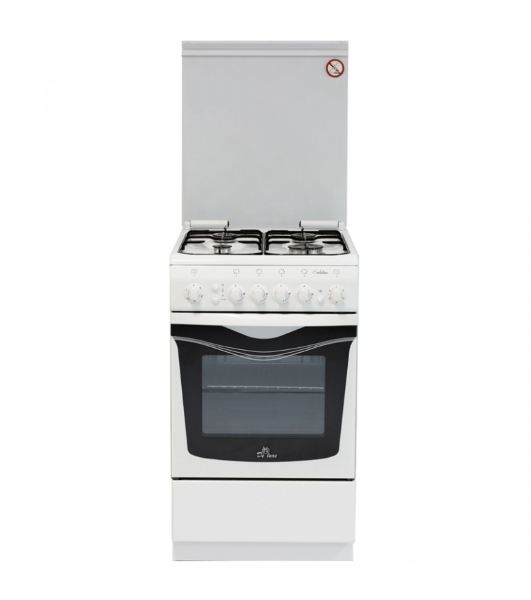 Плита газовая De Luxe 506040.01Г (КР) ЧР белый, конфорок 4 шт, духовка 60 л, 50 см x 85 см x 60 см