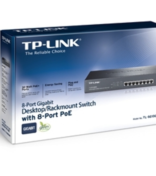 Коммутатор TP-Link SMB TL-SG1008P Коммутатор 8-port Gigabit Switch с 4 портами РоЕ