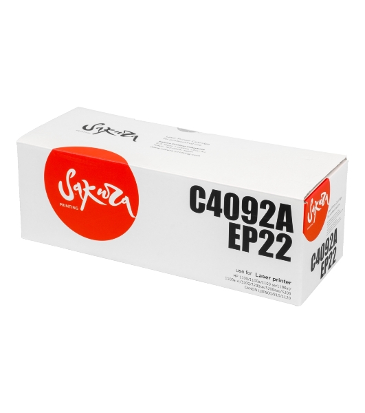 Картридж лазерный Sakura C4092A/EP22 для HP LJ 1100/1100A/3200; Canon LBP-800/810/1110/1120, черный, 2500 к.