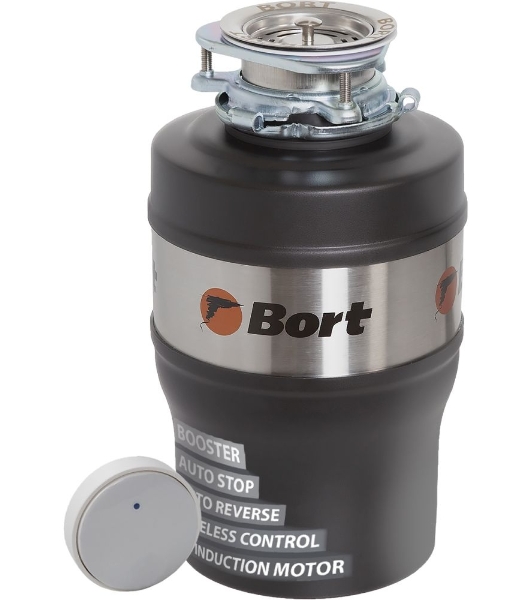 Измельчитель пищевых отходов Bort Alligator Max, 560 Вт., объем 1 600 мл., ПДУ