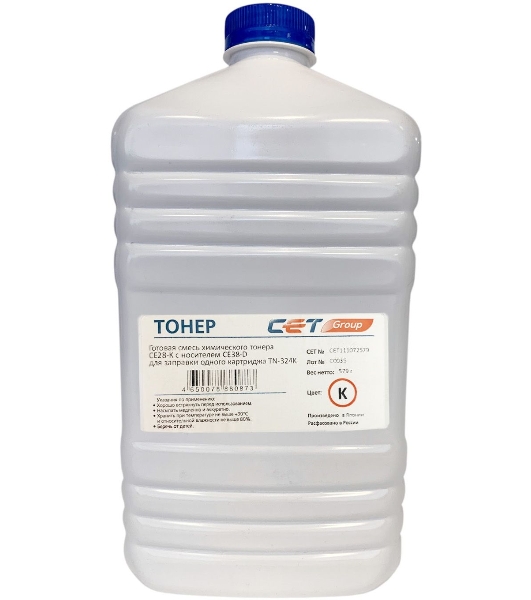 Тонер CET CE28-K CET111072K500 черный бутылка 500 гр. для KONICA MINOLTA Bizhub C258/308/368/227i/257i