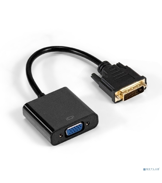 Кабель DVI-D-VGA ExeGate EX-CC-DVID-VGAF-0.2 (25M/15F, 0,2м, позолоченные контакты)