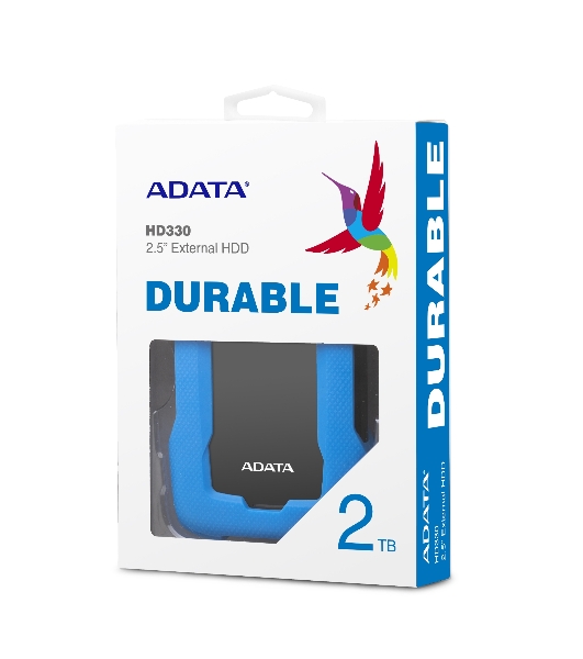 Внешний HDD 2.5' ADATA HD330, 2TB, USB 3.2 Gen 1 Type-A, 5400 rpm, синий