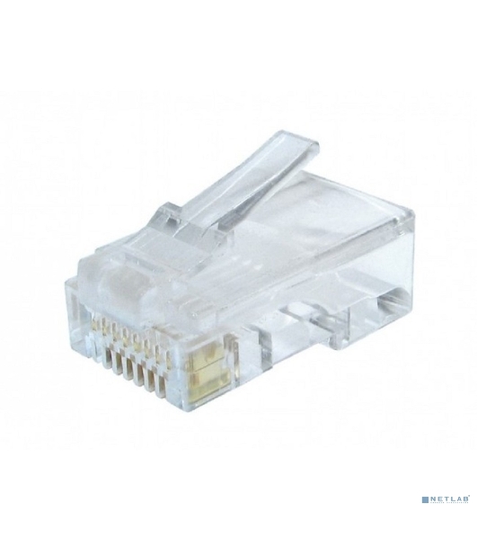 Вилка RJ-45 (8P8C) LC-8P8C-002 универсальная cat.6, контакты 30 микродюймов' (100 шт.)