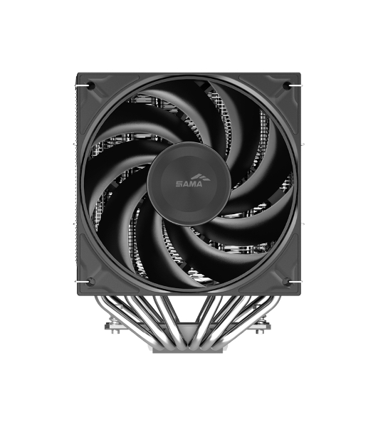 Кулер для процессора SAMA A60E (265W, 4-pin PWM, 156.5mm, 6x6mm, 2x120мм, 78CFM, 29dBA, 2200RPM, S: 1851/1700/1200/115X, AM5/AM4, серебристый)
