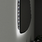 Зеркало Bau Triangle Loft 90х70, с LED фоновой подсветкой, бесконтактным сенсором, черной окантовкой, фото7