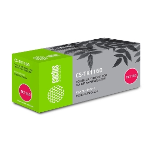 Картридж лазерный Cactus CS-TK1160 черный (7200 стр.) для Kyocera Ecosys P2040dn/P2040dw