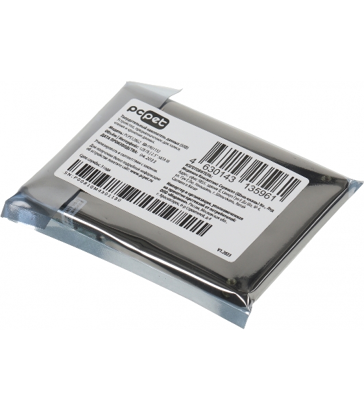 Накопитель SSD PC PET PCPS128G2, 128Gb, SATA-III, 2.5', R/W 500/430  OEM