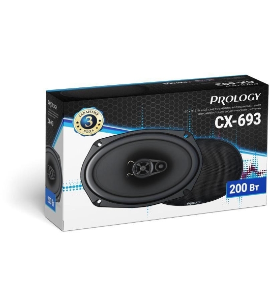 Колонки автомобильные Prology CX-693 200Вт 90дБ 4Ом 15x23см (6x9дюйм) (ком.:2кол.) коаксиальные трехполосные