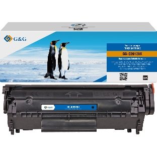 Картридж лазерный G&G GG-Q2612AX черный (2500стр.) для HP LJ 1010/1012/1015/1018/1020/1022/1022n/1022nw/3015/3020