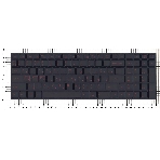 Клавиатура для ноутбука DNS Clevo P651 черная с рамкой с подсветкой, фото2