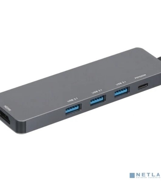 USB-концентратор Gembird UHB-D1, USB Type-C, USB/USB Type-C/PD100W/HDMI, USB Type-C