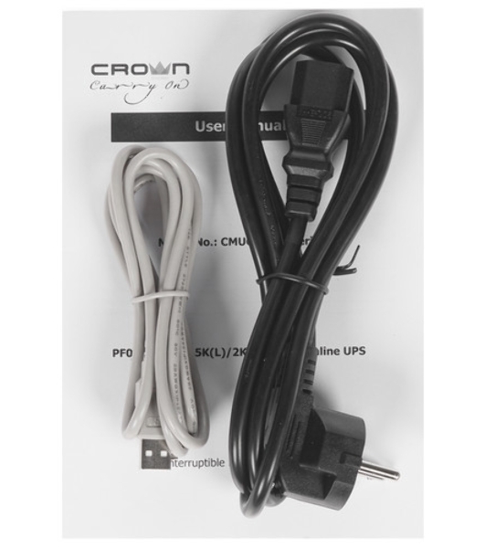 Источник бесперебойного питания Crown CMUOA-350-1K EURO/1000 ВА/900 Вт/2xCEE 7/3 (Schuko) (евророзетка)