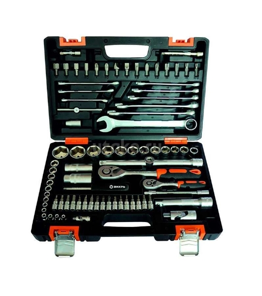Набор инструментов, 1/2', 1/4', CrV, пластиковый кейс 82 предм