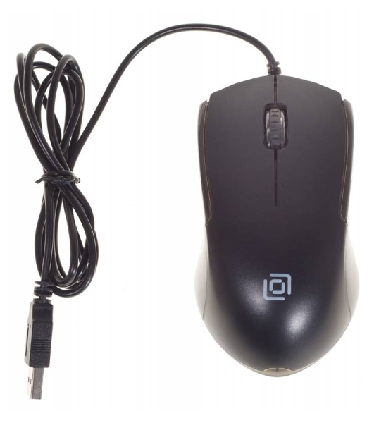 Мышь проводная Oklick 245M черный, 1000 dpi, USB, кнопки - 3