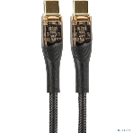 Кабель PERFEO USB C вилка - C вилка, 60W, нейлон, черный, 1 м, PREMIUM (C1102), фото3