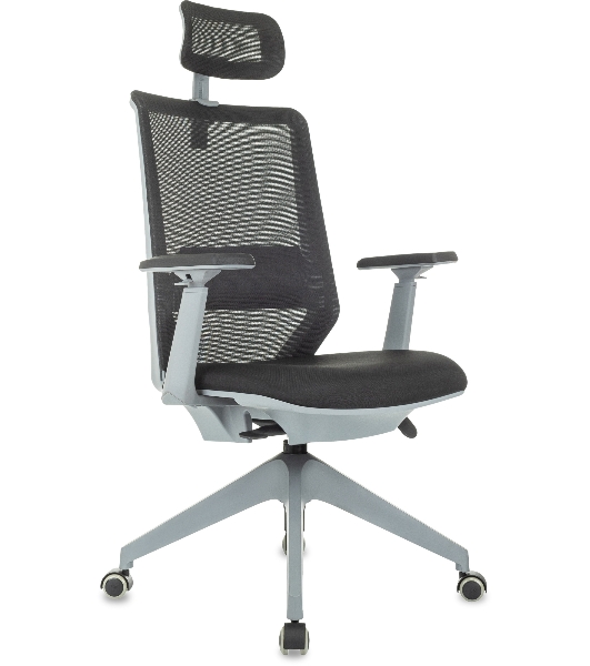 Кресло руководителя Бюрократ MC-G611NL-H черный Elastic-102 с подголов. крестов. 4-луч. пластик пластик серый