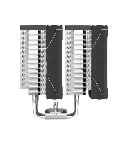 Кулер для процессора SAMA A60E (265W, 4-pin PWM, 156.5mm, 6x6mm, 2x120мм, 78CFM, 29dBA, 2200RPM, S: 1851/1700/1200/115X, AM5/AM4, серебристый)