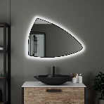 Зеркало Bau Triangle Loft 90х70, с LED фоновой подсветкой, бесконтактным сенсором, черной окантовкой, фото6