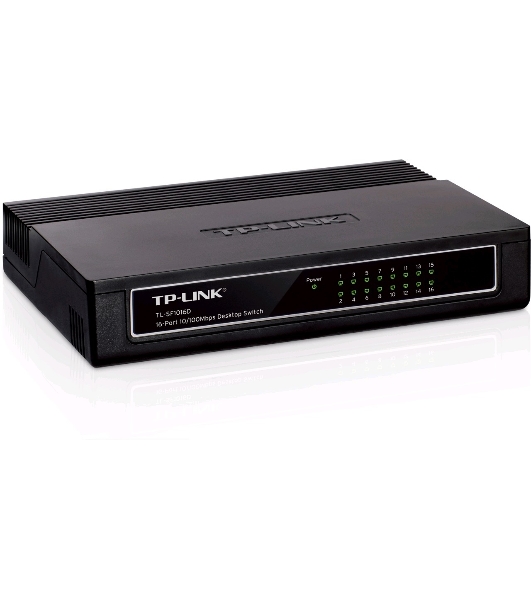 Коммутатор TP-Link SMB TL-SF1016D Коммутатор 16-port 10/100M Desktop Switch, 16 10/100M RJ45 ports, Plastic case