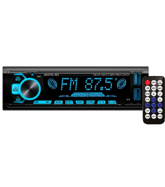 Автомагнитола Navitel RD5, 1 DIN, Bluetooth, USB Type-A, AUX, пульт ДУ