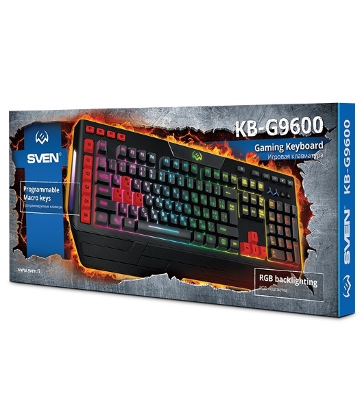Клавиатура SVEN KB-G9600 проводная, USB Type-A, чёрный