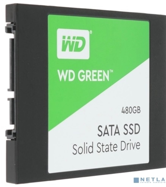 Накопитель SSD WD Green WDS480G3G0A, 480Gb, SATA III, 2.5', R/W 545/545