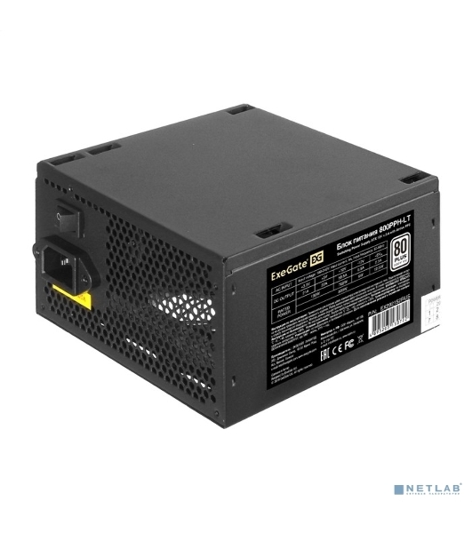 Блок питания ExeGate 800PPH-LT-OEM (EX292152RUS-OEM), 800Вт, 80 PLUS, 120мм, черный