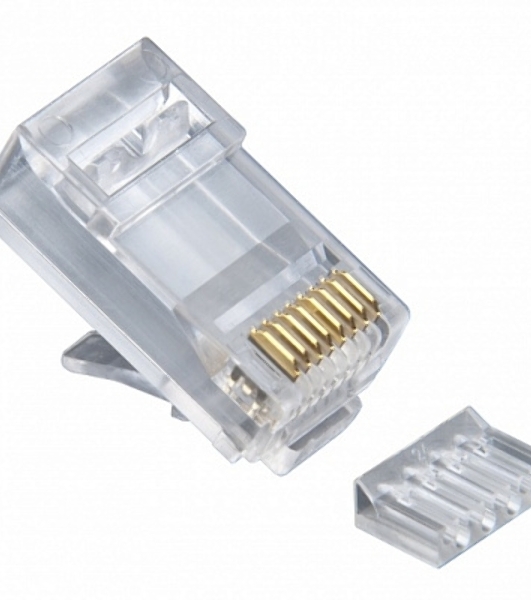 Вилка RJ-45 (8P8C) PLUG5UP-INSERT универсальная cat.5e со вставкой, контакты 30 микродюймов' (100 шт.)