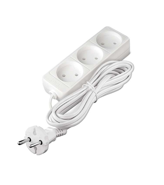 Удлинитель 3х5 м без заземл. 10А IP20 2.2 кВт Союз 481S-1305