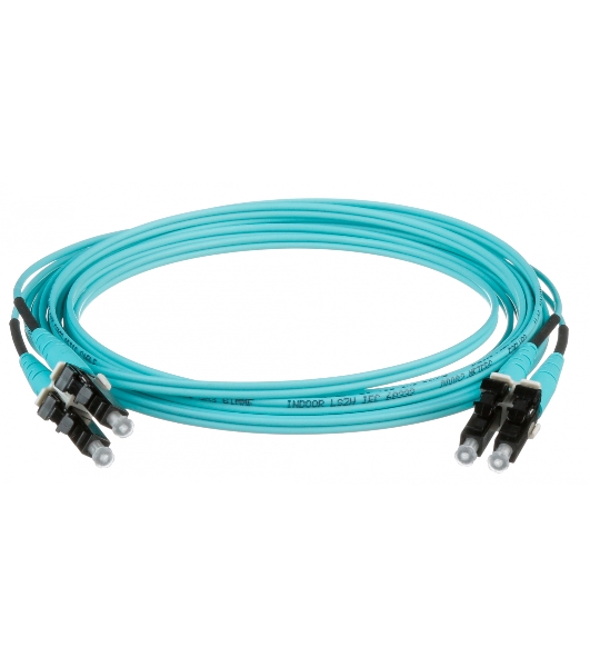 Патч-корд Panduit FX2ELLNLNSNM003 2x50/125 OM3 LC дуплекс-LC дуплекс 3м LSZH аквамарин