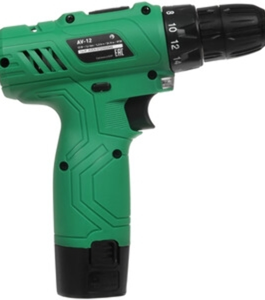Дрель-шуруповерт Oasis AV-12 Eco, 12 В, 1,3 Ач, 24Нм, щеточный