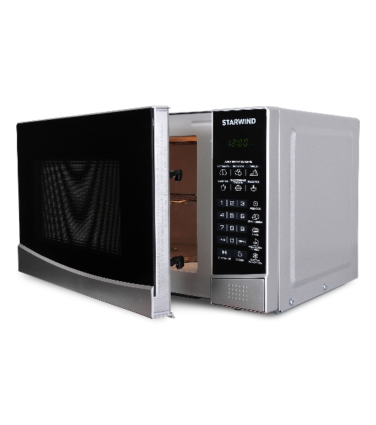 Микроволновая печь Starwind SMW2820 серебристый/черный, 20 л, 700 Вт, переключатели - сенсор