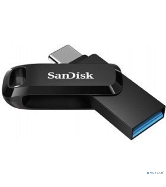 Флешка USB SanDisk DDC3 Ultra Dual Go (SDDDC3-064G-G46), 64Gb, USB 3.1/USB Type-C, R/W 150/30, черный