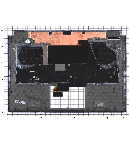 Клавиатура для ноутбука Asus ROG GU502 серебристая c подсветкой маленький энтер
