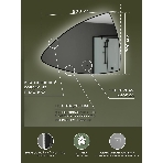 Зеркало Bau Triangle Loft 90х70, с LED фоновой подсветкой, бесконтактным сенсором, черной окантовкой, фото3