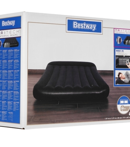 Надувной матрас BESTWAY 67462 Tritech, 191 х 137 х 30 см, с встроенным насосом 220-240V