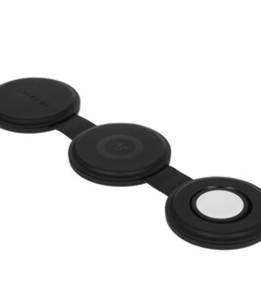 Переносное зарядное устройство Satechi Qi2 OntheGo 3-in-1 Wireless Charger, песочный