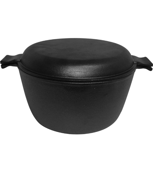 Кастрюля с крышкой-сковородкой MALLONY CC-20/30, 3 л, диаметр 20 см, чугун (в уп. 4 шт)