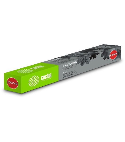 Картридж лазерный Cactus CS-EXV49BK черный (36000 стр.) для Canon IR C3320/C3320i/C3325i/C3330i/C3500/C3520i MFP/C3525i MFP/C3530i MFP