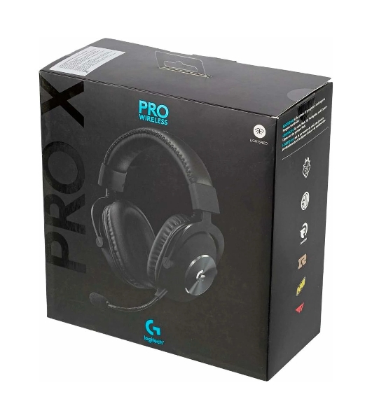 Гарнитура Logitech G PRO X чёрный, беспроводная, USB, подвижный микрофон, отсоединяемый кабель 2 м