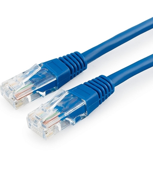 Патч-корд UTP Cablexpert cat.5e 0.25м, литой, многожильный, синий