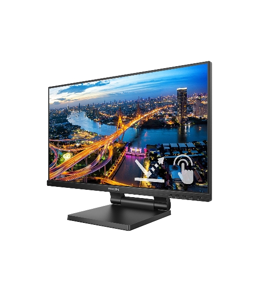 Монитор 23.8' Philips 242B1TC IPS 1920x1080, 75 Гц, 4 мс, 16:9, 250 кд/м2, 1xHDMI, 1xDP, 1xVGA, 4xUSB 3.2, сенсорный, выход на наушники, черный