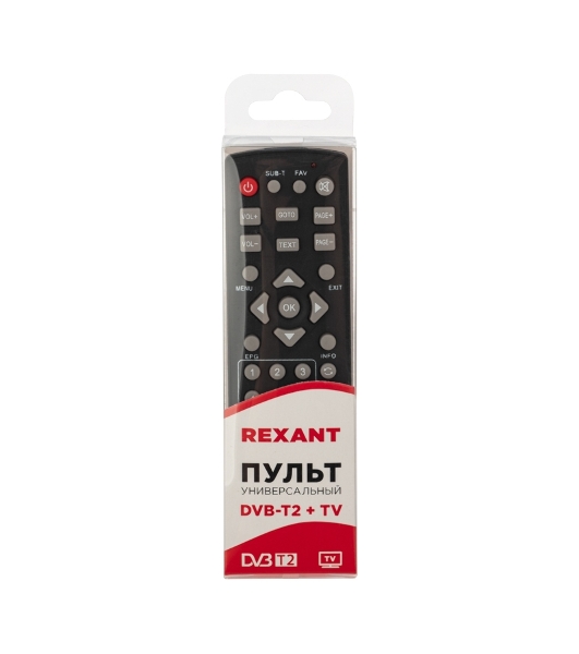 Универсальный пульт дистанционного управления Rexant для DVB-T2+TV (38-0012)