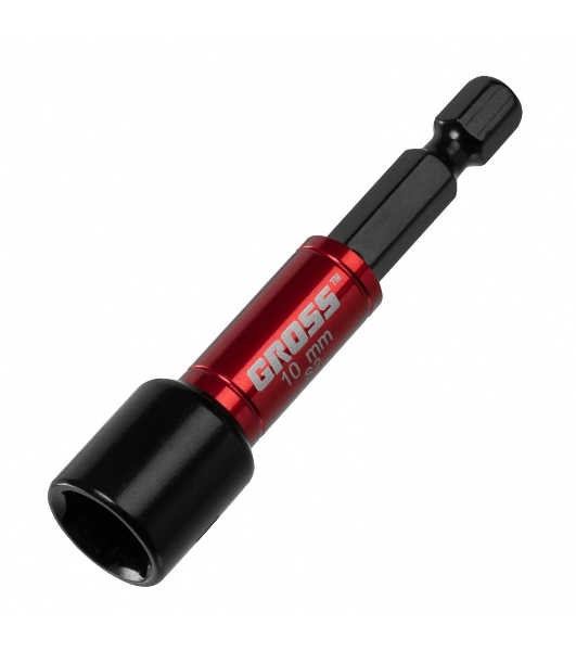Бита с торцевой головкой GROSS, магнит. Nut-Driver, 10 мм, S2Gross 11619